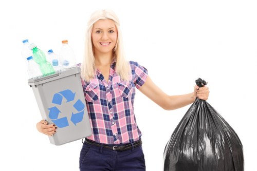 Waste removal truck servicing Shoreditch area